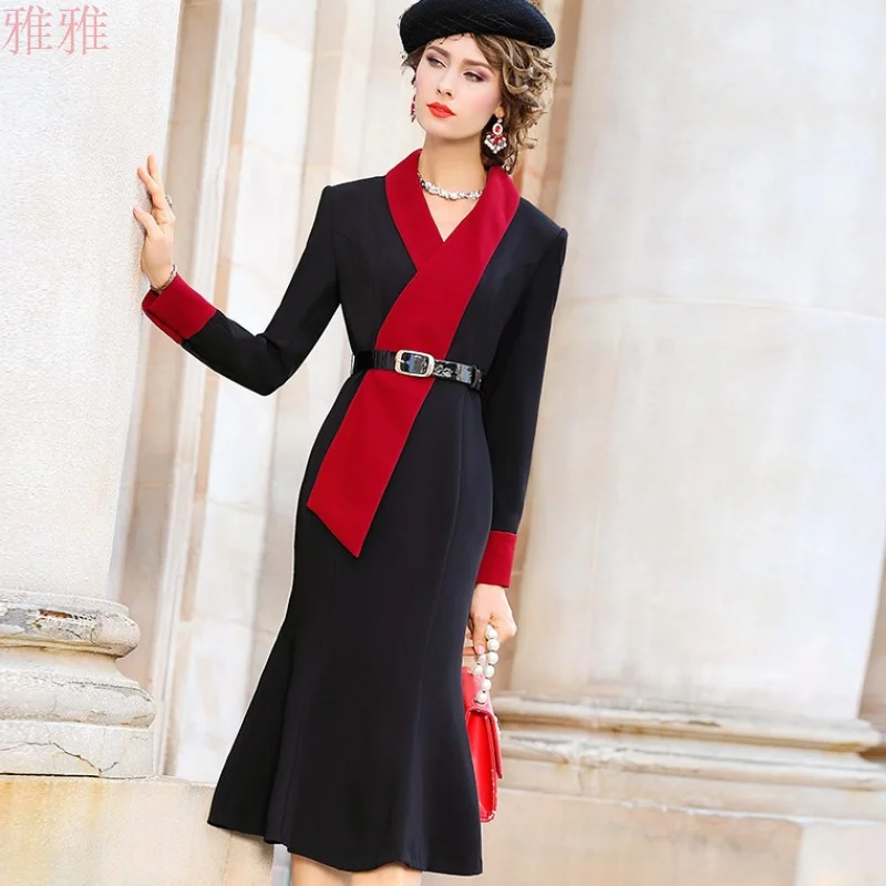 Контрастное женское платье в стиле пэчворк роскошные женские платья с поясом