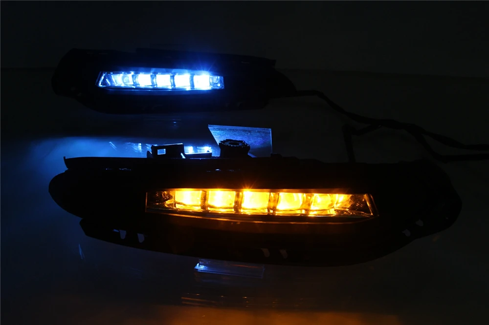 DRL для Honda hr-v HR-V 12V светодиодный автомобильный дневной ходовой свет противотуманная фара с динамическим поворотным сигналом