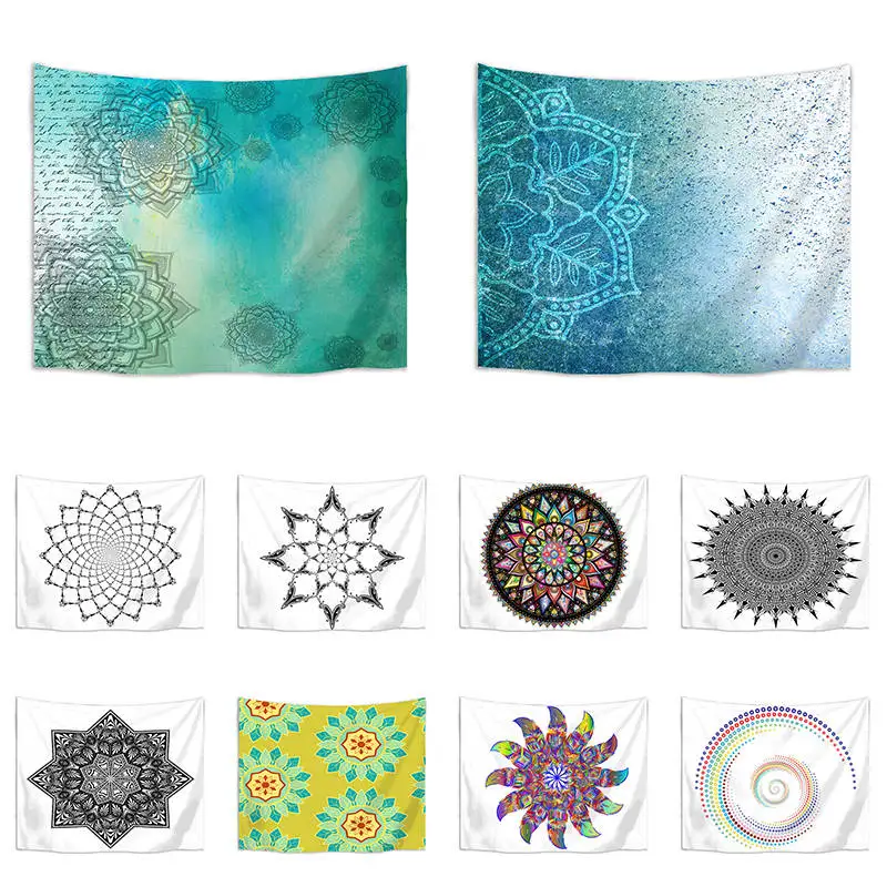 

Гобелен в богемном стиле с мандалой, настенное украшение для песчаного пляжа, одеяло для спальни, гостиной, пляжное полотенце для йоги, скат...