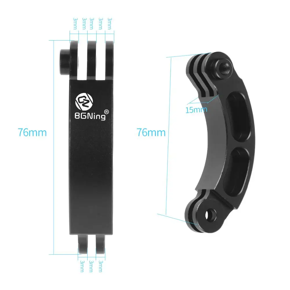 Алюминиевый 3 Отверстия Шлем NVG кронштейн база с удлинителем винт адаптер для Gopro