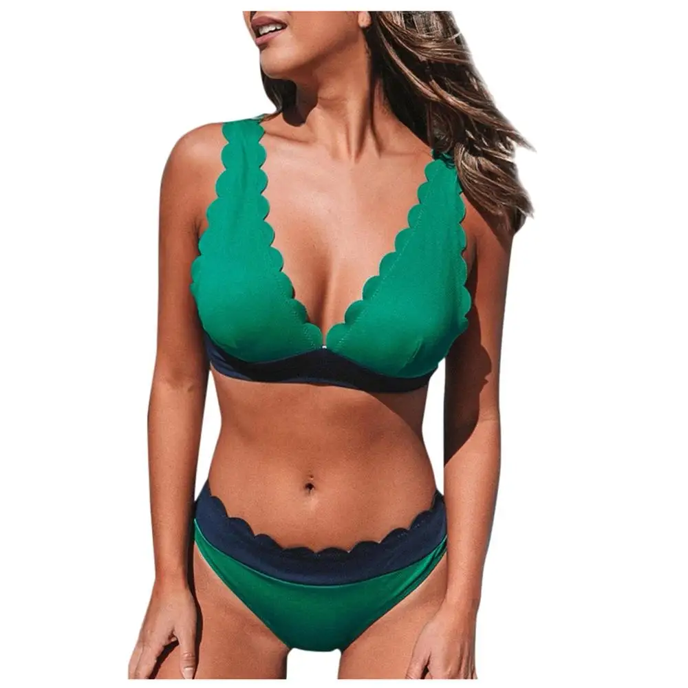 Женские бикини с высокой талией купальники Женская Ретро пляжная одежда