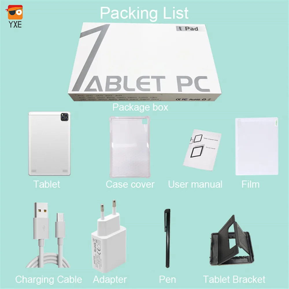 10 inch tablet pad pro 8gb ram 256gb rom tablete mtk6797 10 core android 10 5g tablets dual call gps google play type c tablette free global shipping