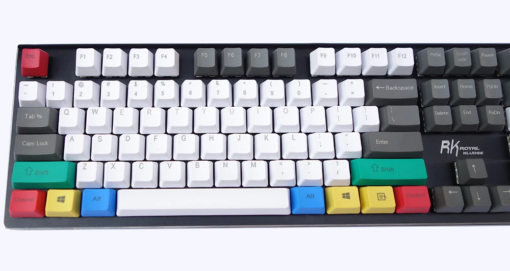 Винтаж Стиль OEM толстые PBT; цвет серый, белый, красный микс международным стандартом ISO 108-ключ 87 клавиш 61-ключ для Cherry MX Настенные переключатели механическая клавиатура