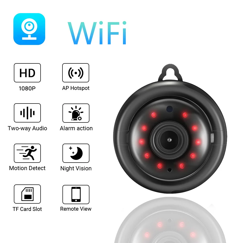 

Wifi Hd Wireless Mini Ip Camera Micro Camera Camcorder Voice Video Recorder Security Mini Camcorders Outdoor Night Version