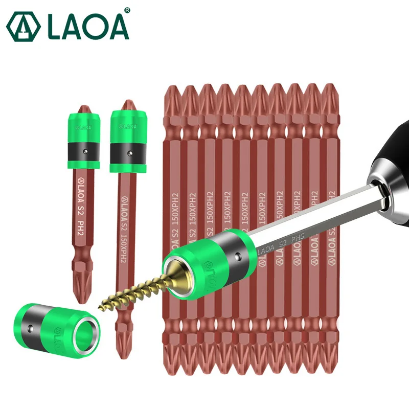 LAOA 5pcs Magnetic Ring Electric Screwdriver Bit Tool | Power Accessories