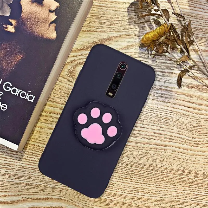 Силиконовый чехол-держатель для телефона с рисунком для Xiao mi Red mi K20 mi 9 T, милые чехлы-подставки для девочек, Матовая оболочка для Red mi K20 Pro mi 9T Pro