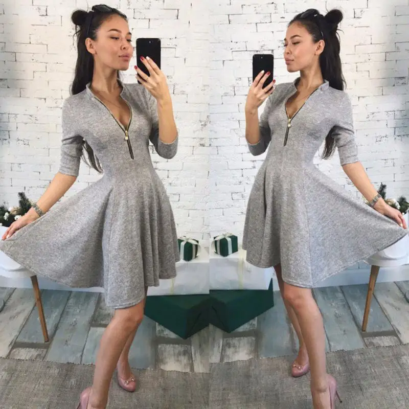 BKLD офисные женские повседневные рабочие платья осень 2018 Модные сексуальные