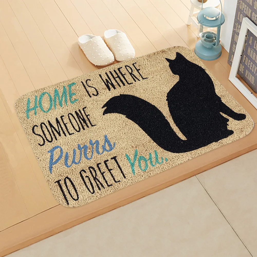 

Welcome Home Printed Bathroom Carpets Pattern Doormat Bath Mats