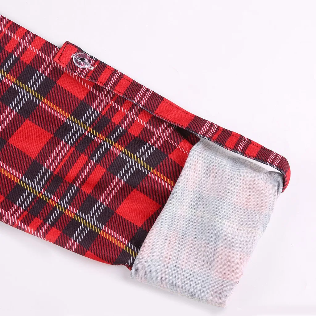 Женская клетчатая блузка с длинными рукавами и принтом для кормящих мам модная