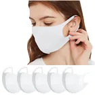 Однотонная хлопковая маска для лица унисекс, защита для взрослых, Пылезащитная маска для рта, моющаяся многоразовая маска для рта, респиратор с фильтром 50%
