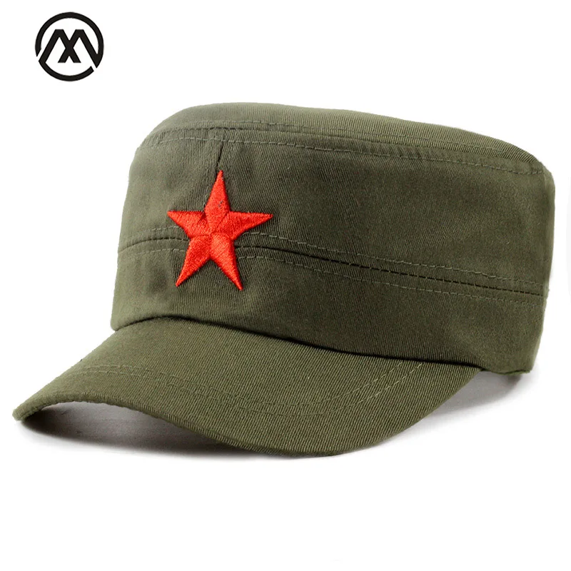 

Military Hats Men's Embroidery Star Flat Top Brand Patriot Classic Truck Warrior Army Camouflage caps navy stars marines bone