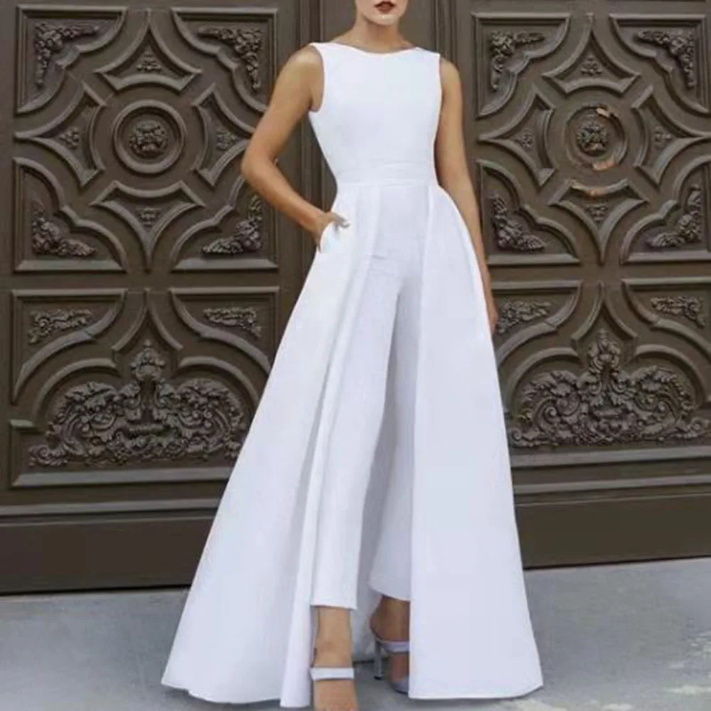 Комбинезон женский с широкими штанинами пикантный Повседневный праздничный