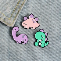 dinosaur park enamel pin cute animal badge tyrannosaurus brooches bag clothes lapel pin fashion jewelry gift kids