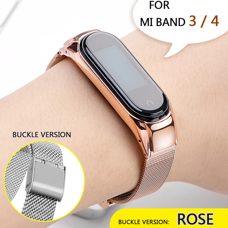 018Q Протектор/браслет mi band 3 4 ремешок для Xiaomi mi band 4 3 ремешок/браслет для mi Band 4 3 ремешок металлические ремни из нержавеющей стали - Цвет: 018Q