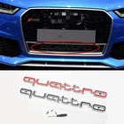 3D Автомобильная Наклейка ABS, аксессуары, эмблема решетки радиатора для Audi Quattro R8 TT A3 B4 4L 5 6 7 8 B4 6 7 8 C5 6 S1 3 4 5 6 7 8 Rs 3 4 5 6 7