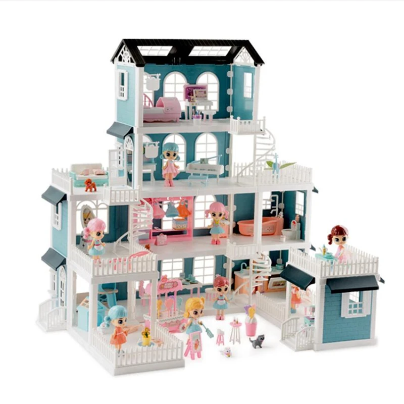 

Castle Toy Girl Princess Play House Villa House Set Simulation Baby Doll House Parent-child Kids Toys Christmas Birthday Gifts