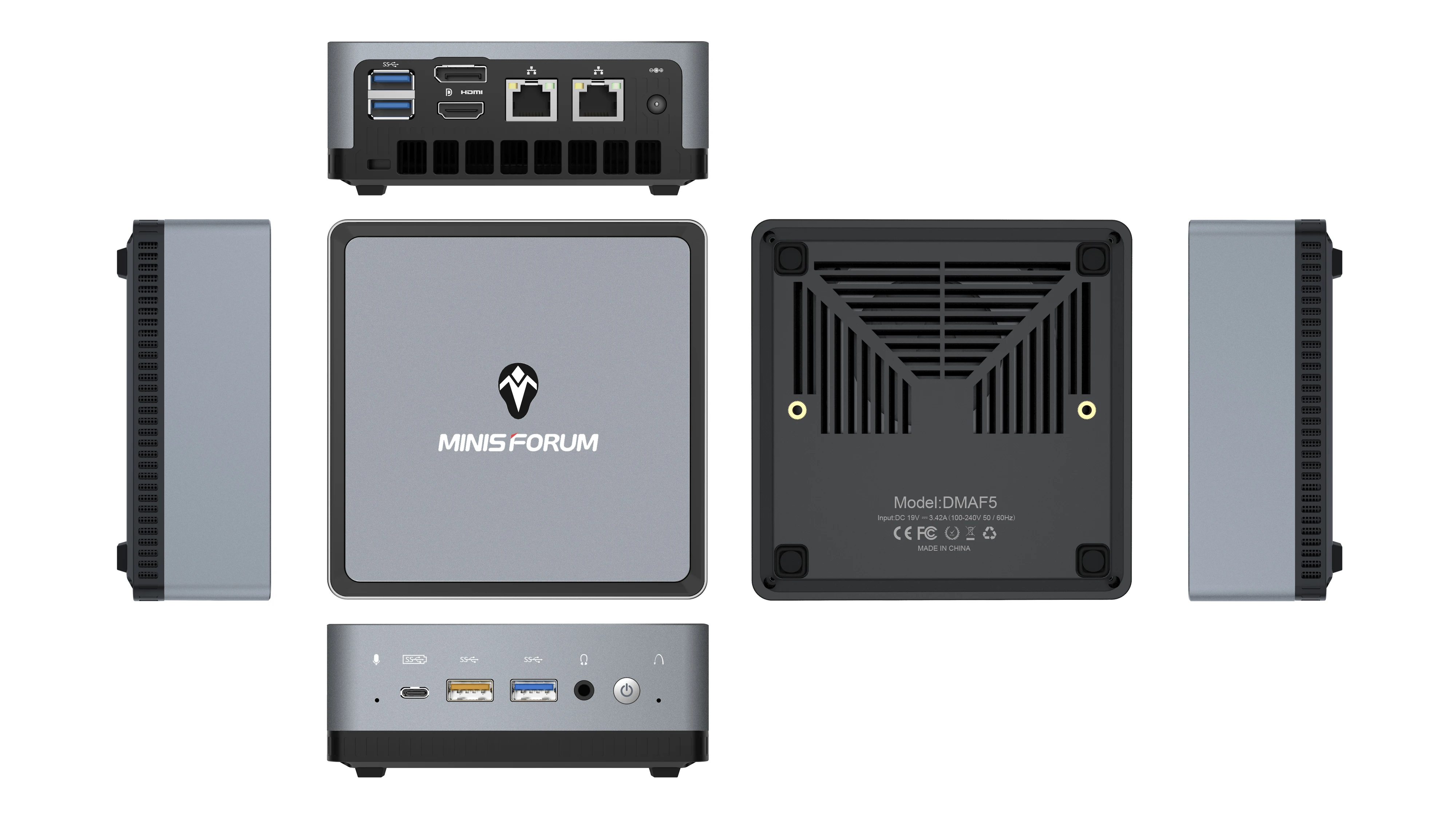Новый мини-ПК DMAF5 Windows 10 16 Гб ОЗУ 512 ПЗУ AMD RYZEN5 3550H медиаплеер WiFi6 1000M LAN Bluetooth 5 1 4K HDD
