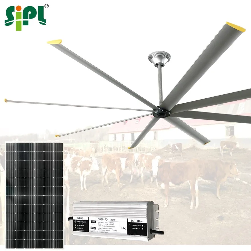 Солнечный гибридный вентилятор для дневной и ночной вентиляции постоянный ток 36