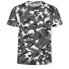 Прямая продажа с фабрики 3D мужская футболка армейская камуфляжная Печать Повседневная футболка мужская 1106XL