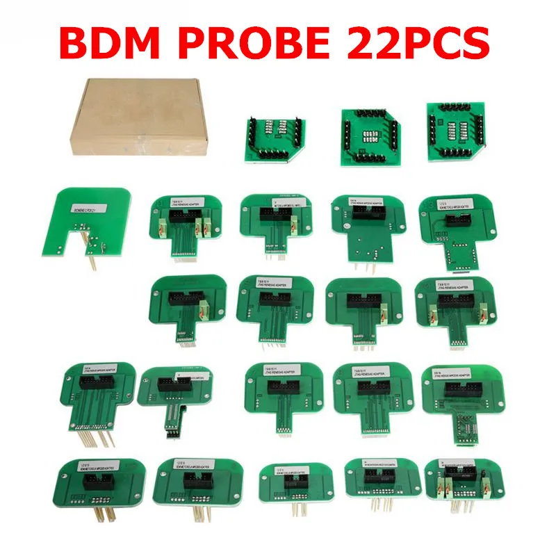 22PCS Высокое Качество Алюминиевая Рамка BDM с 22 адаптерами работает для BDM100/KESS/KTAG/KTM Dimsport - Цвет: 22PCS