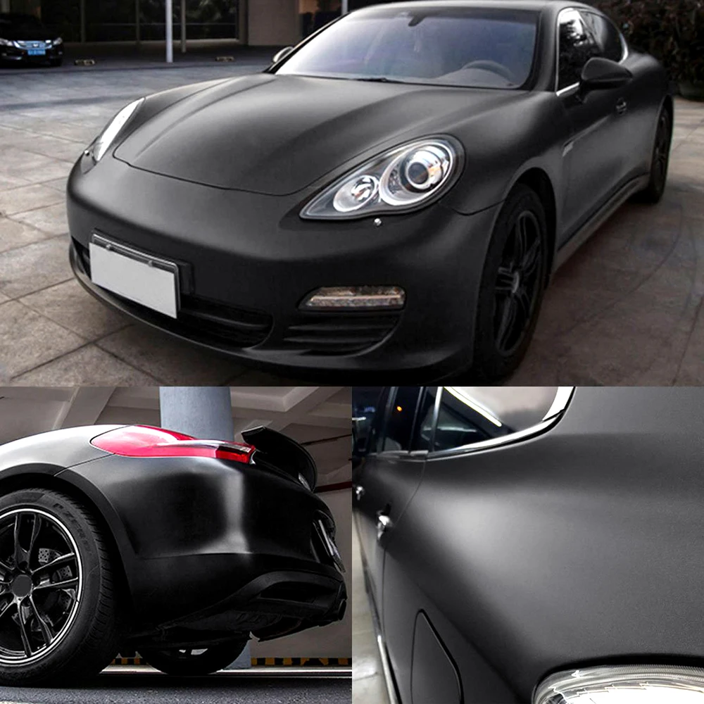 

Car Stickers Matte Vinyl Auto Satin Matt Brushed Black Foil Car Wraps Film Vehicle Sticker Decal Car Styling Car Accessories