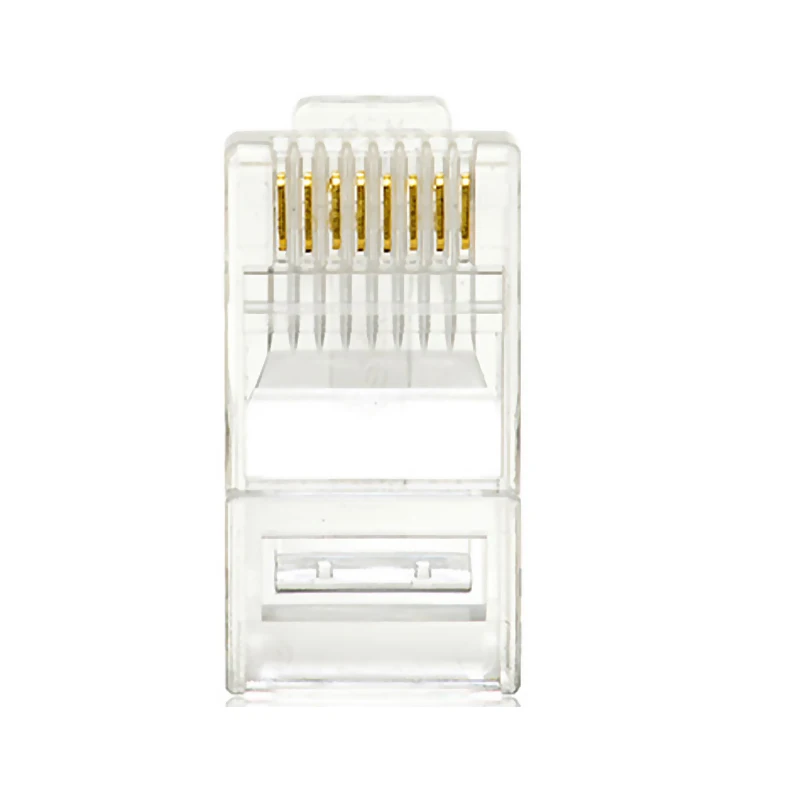 

100Pcs High Quality RJ45 Crystal Networks Gold Plated Head Adapter New Arrival