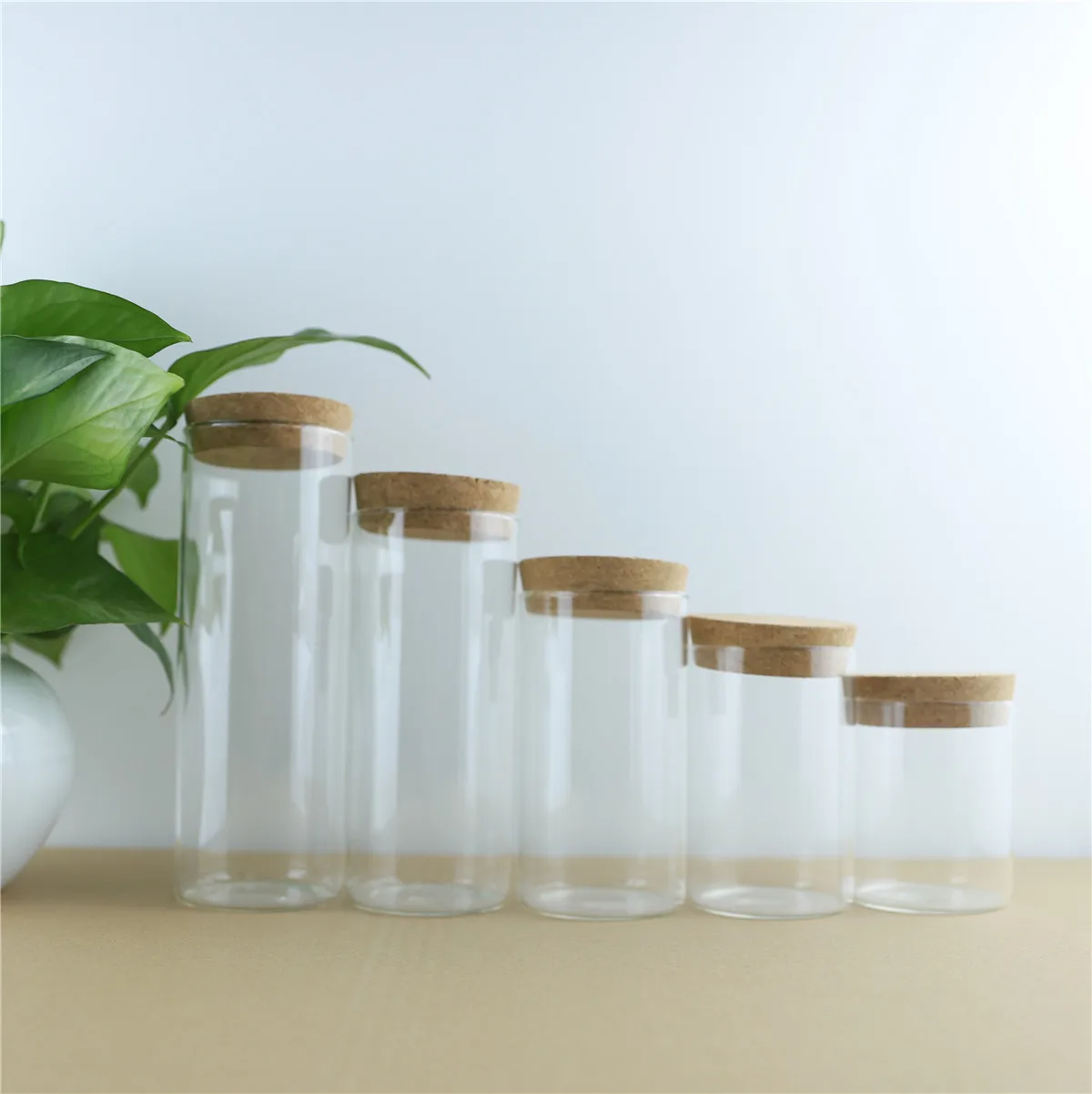 4 шт./лот Толстая стеклянная бутылка 65 мм пробка бутылки для специй контейнер