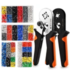 Трубчатый наконечник обжимания, мини Электрические плоскогубцы, изолированный блок, концевой провод, соединитель, обжимная Клемма, комплект наконечников для обжимания