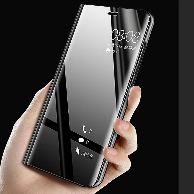 Умный зеркальный флип-чехол для телефона Xiaomi Mi Note 10 9 8 A3 Lite чехол Redmi 9S 8T 7 8A K20 K30 10X Pro