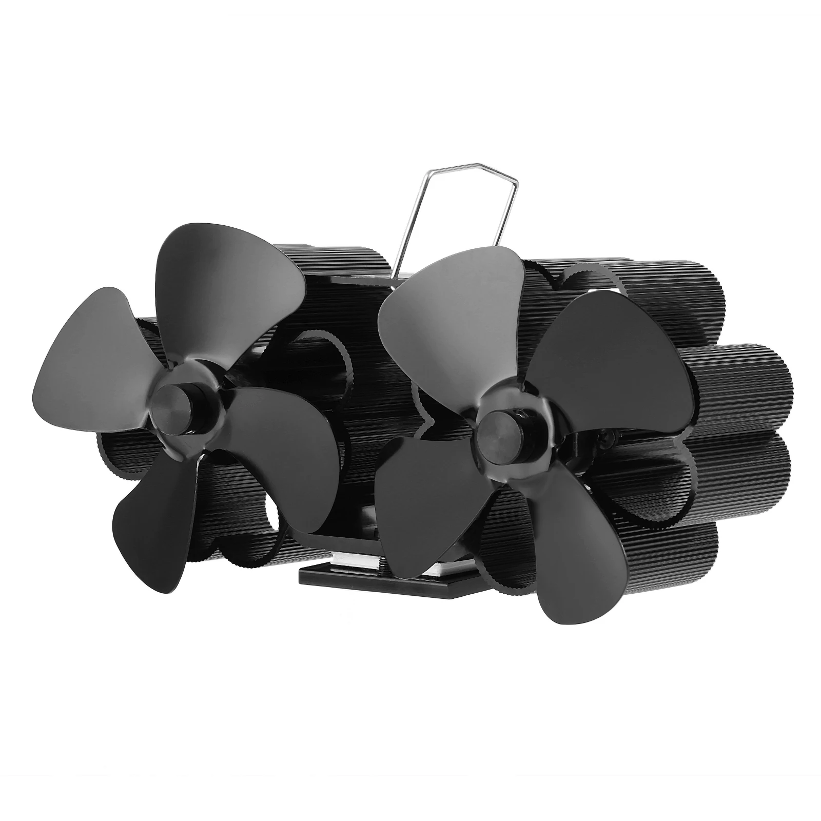 

Heat Powered 8Blade Wood Stove Fan Flue Pipe Hanging Fireplace Fan for Home Wood Burning Stove Stove Accessory Heat Distribution