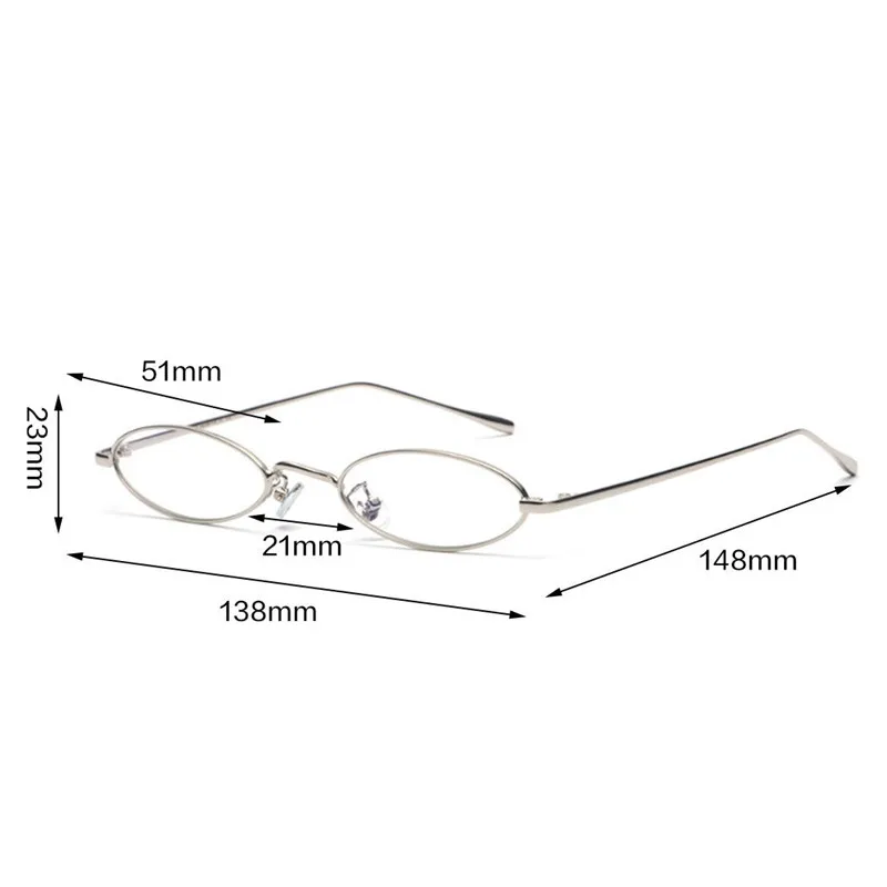 Овальные очки для вождения в металлической оправе винтажные маленькие