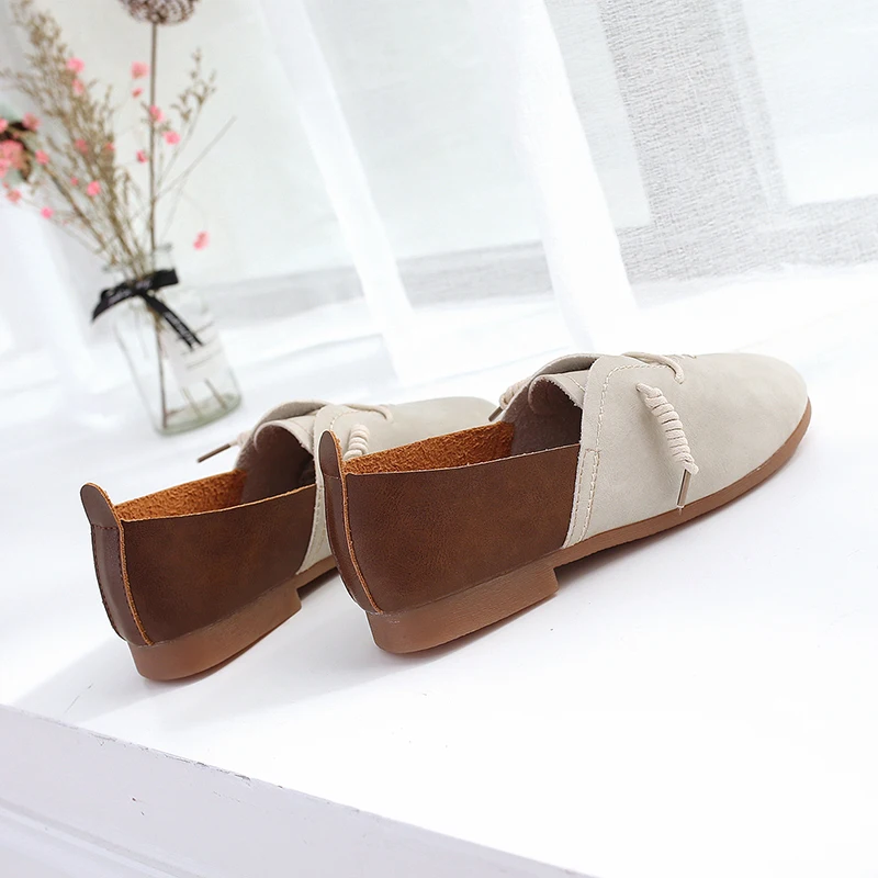 Женские туфли оксфорды на плоской подошве кожаные лоферы с прострочкой Мокасины