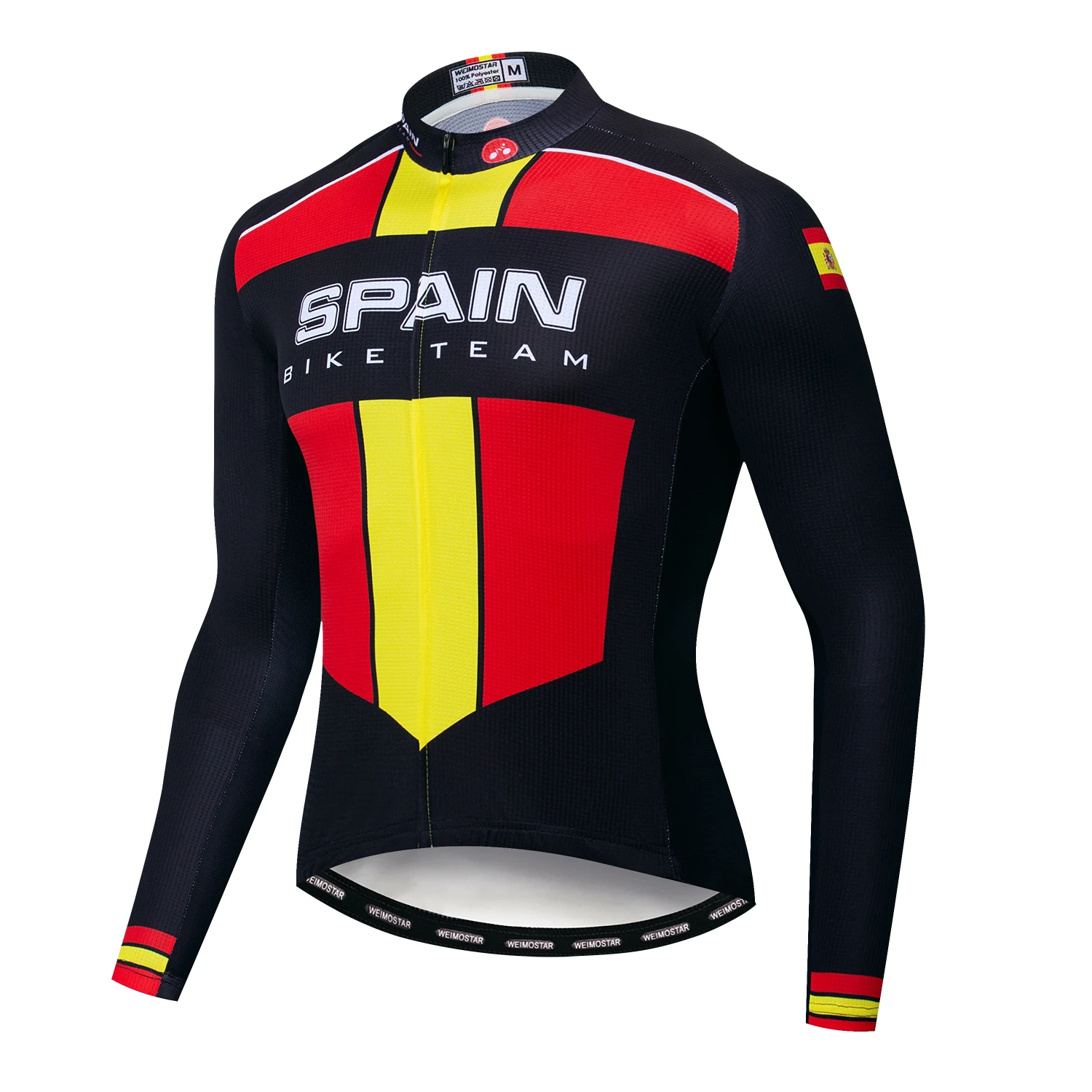 

Spain 2021 Pro team Men Long Sleeve Cycling Jersey Spring autumn Clothes Bike Outdoor Mountain Road Bicycle Clothing Breathable