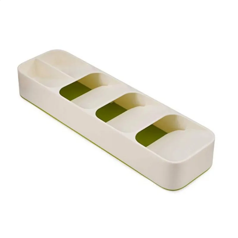 White and green Экологичный органайзер для кухонного ящика, лоток, ложка, нож, вилка, посуда, отделочные столовые приборы, кухонная Организация хранения - Цвет: White and green