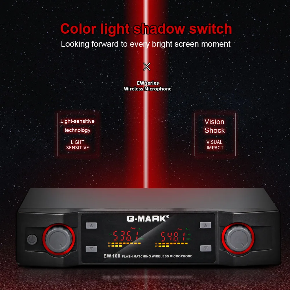 Беспроводной микрофон G-MARK EW100 профессиональный ручной УВЧ для караоке с