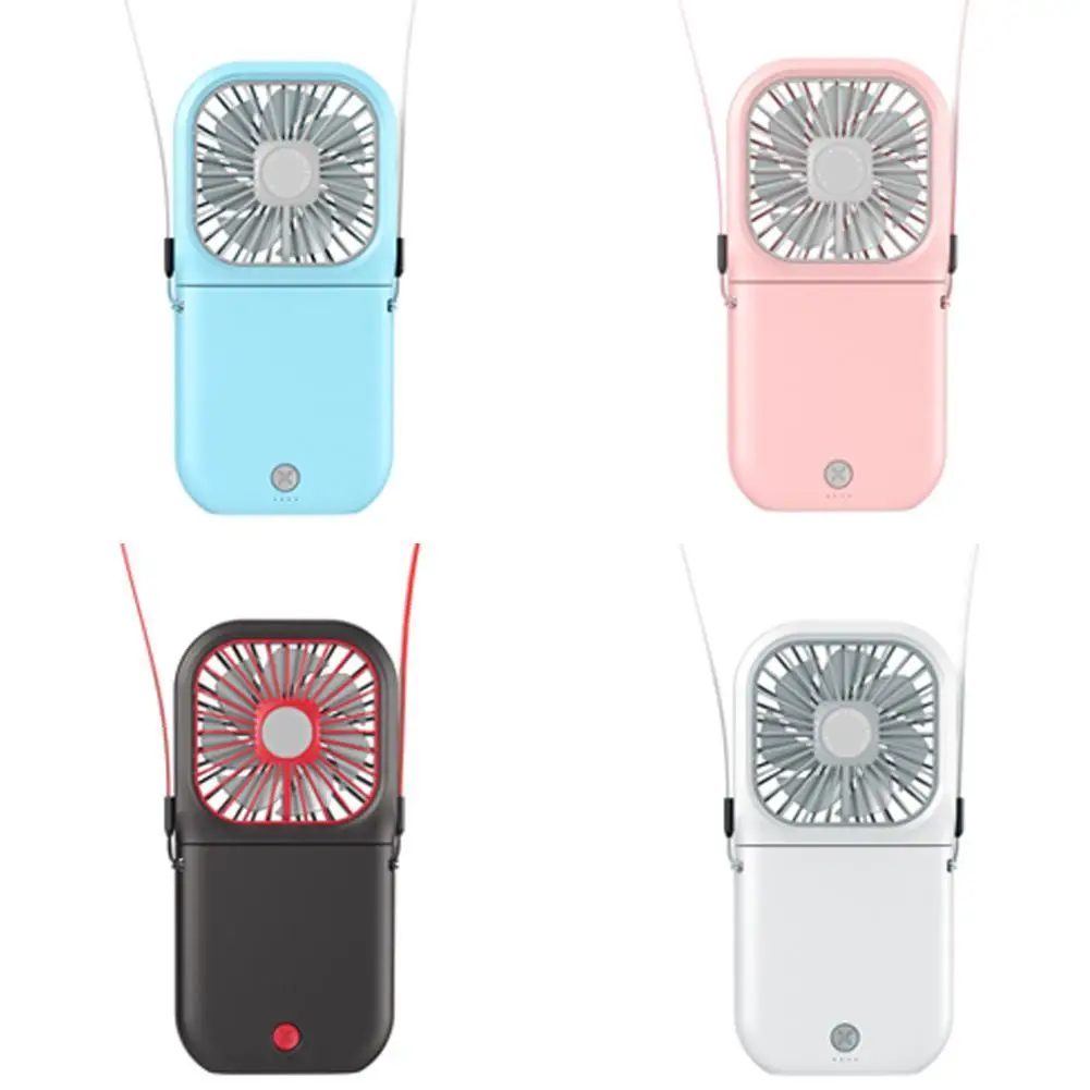

Mini Hanging Neck Folding Small Fan Handheld Hanging Neck USB Portable Pocket Desktop Mute Quiet Collapsible Charging Outdoor