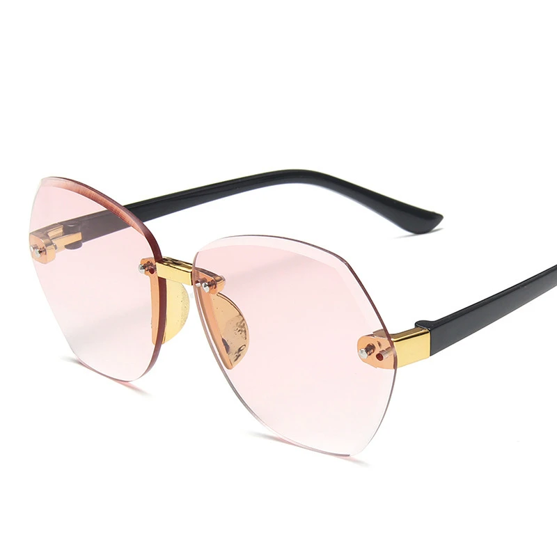 Children Sunglasses Ocean Lens New Rimless Big Sun Glasses For Boys Girls Fashion Brand Designer Unisex Eyewears | Аксессуары для