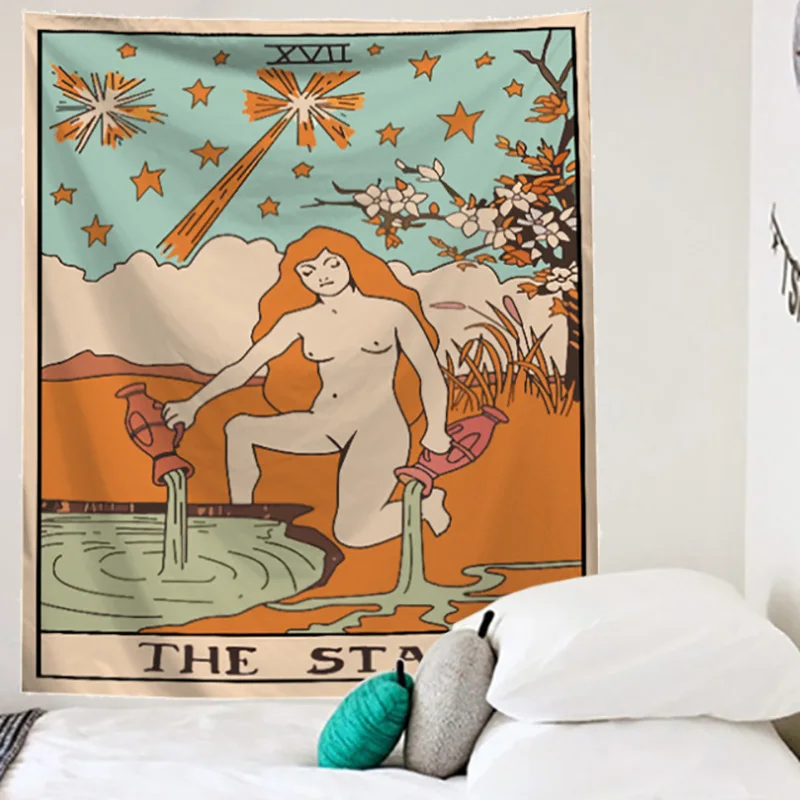 95*73cm Thin Style Tarot Tablecloth 22 Kinds Beautiful Pattern Astrology Sofa Cover Tapestry Board Game Accessorie | Спорт и
