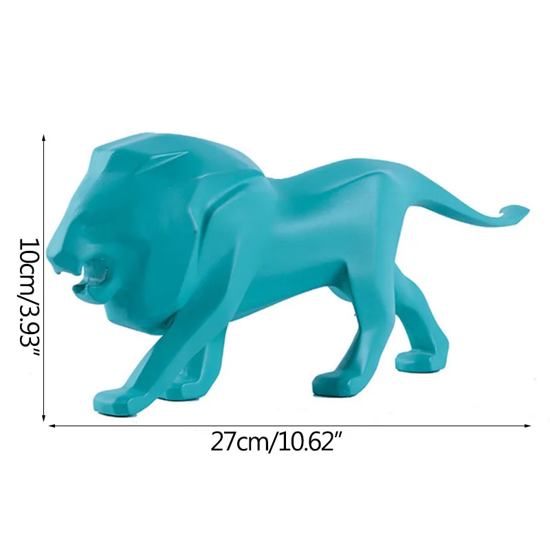 

Strongwell Geometric Lion Sculpture Home Decoration Artware Resin Animal Statue Living Room Display Furnishings Business Gift