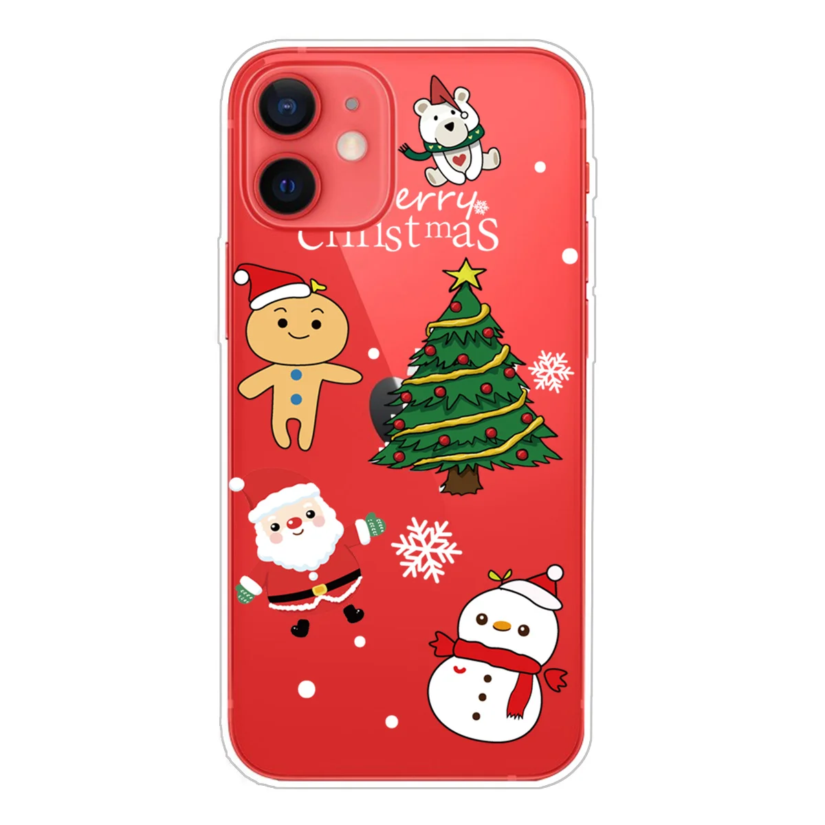 

Phone Cover Durable Cartoon Xmas Phone Shell Compatible for iPhone 12 Mini