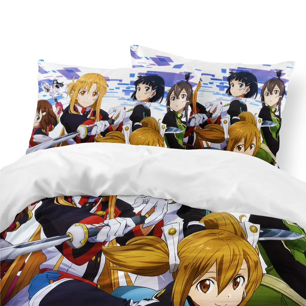 Набор постельного белья Sword Art Online 3D пододеяльник наволочки постельное белье из