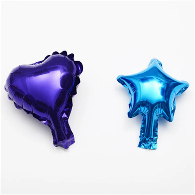 5 шт. дюймовый шарик из алюминиевой фольги в форме сердца с пятиконечными