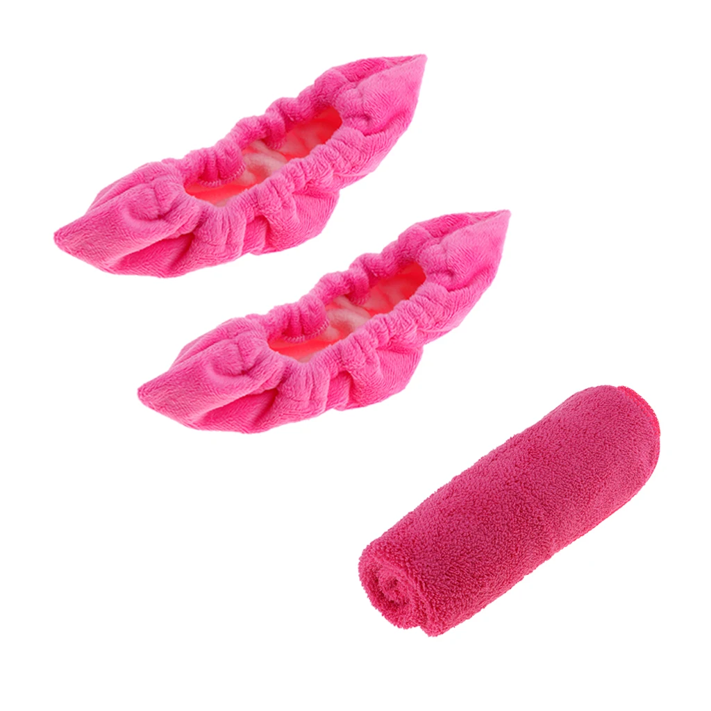 Фигурные коньки для хоккея, махровые накладки на лезвия, Soakers Guards Cleaner Pink