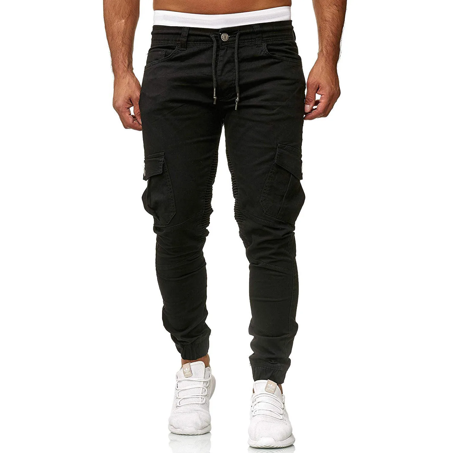 

Autumn Men Pants Hip Hop Harem Joggers Pants 2021 Spring Mens Trousers Slim Fit Multi-pocket Patchwork Pants Casual Sweatpants