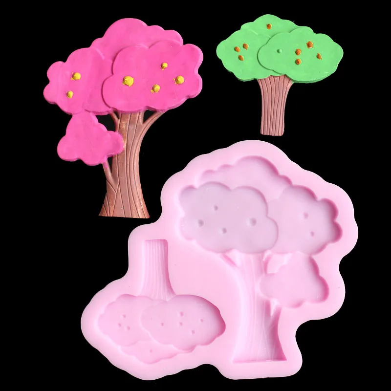 Мультфильм фруктовое дерево силиконовые формы украшения инструмент шоколадная