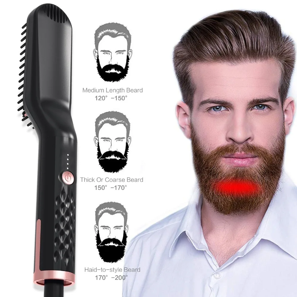 

PTC Heating Hair Straightener Brush Comb Women Men Straight hair Beard Comb brush Smooth Personal Hair Care Anti Static Fluffy
