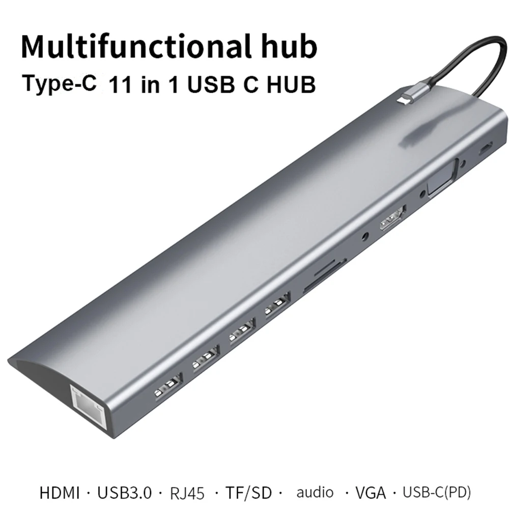 USB C док станция type c концентратор адаптер Тип к 3 0 4K HMDI RJ45 VGA PD для MacBook Pro MateBook X Dell XPS