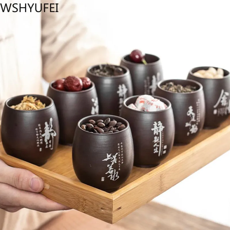 Банка для чая Caddy puer необработанная керамика Oolong китайская керамическая банка