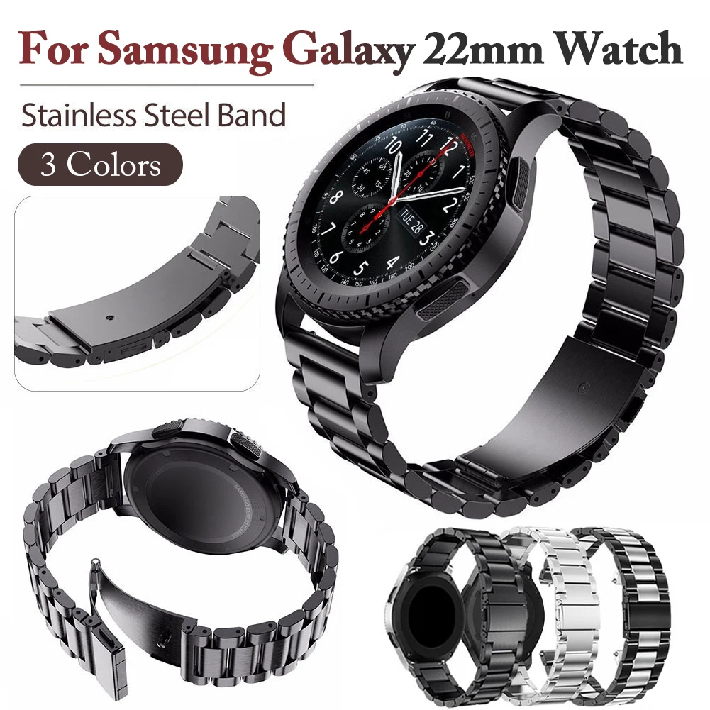 Ремешок из нержавеющей стали для часов Fossil Gen 5 Gear S3 Galaxy Watch 46 мм | Электроника