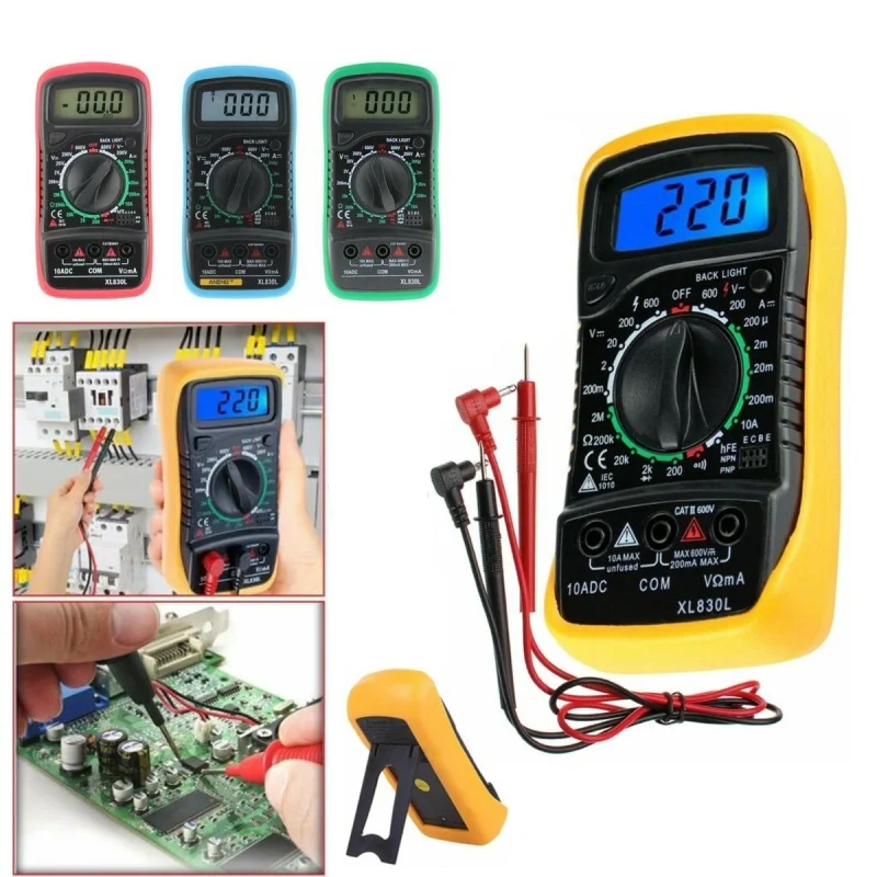 XL830L высокобезопасный мультиметр переменного/постоянного тока с ЖК дисплеем